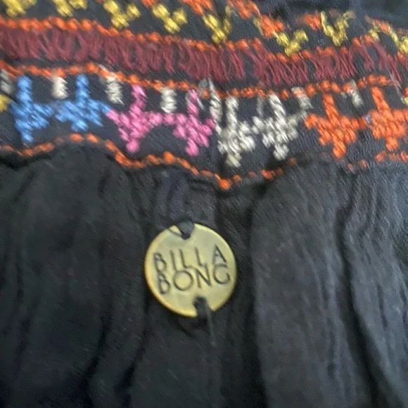 Billabong Wild Skies Maxi Dress Embroidered Empire Waist Gauze Cotton Festival - Picture 10 of 16